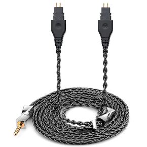 HD600 Audio Cable,8N Single Crystal Silver-Plated Mixed Cord Compatible with Sennheiser HD650 HD580 HD660S HD6XX HD565 HD545 Headphones 3.5mm Plug