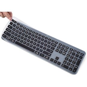 Keyboard Cover Skin for Logitech Signature Slim K950 Wireless Keyboard, Logitech MK955 Signature Slim Wireless Keyboard Protector Skin, Logitech MK955 K950 Accessories, Black