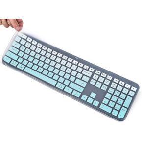 Keyboard Cover Skin for Logitech Signature Slim K950 Wireless Keyboard, Logitech MK955 Signature Slim Wireless Keyboard Protector Skin, Logitech MK955 K950 Accessories, Black