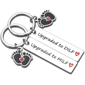 First Time Dad Gifts for New Daddy Mommy To Be Funny New Parents Couple Gifts Set for New Dad Mom New Parent Gifts Keychain Soon to Be Mom Dad Friends New Birth Baby Gifts for Birth Date Christmas