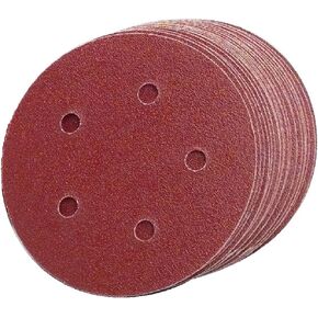Sungold Abrasives 36470 5 in. 5-Hole 180-Grit Premium Heavy F-Weight Aluminum Oxide Hook & Loop Sanding Discs (50per Box)