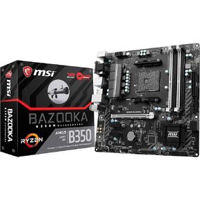 MSI Gaming AMD Ryzen B350 DDR4 VR Ready HDMI USB 3 CFX micro-ATX Motherboard (B350M BAZOOKA)