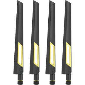 4Pcs 2.4G/5G Router Antenna DualBand 10dB SMA Network Card Antenna Network Accessories Black for Rt Ax88U Ax6000 Signal Boo Ster
