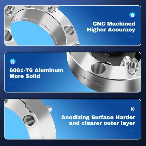 HHCSOP 4x156 2" ATV Wheel Spacers for Polaris RZR 900 2015-2017, Polaris RZR XP 1000 2014 2015 2016 2017 2018, 4PCS Black Wheel Adapters with M12x1.5 Studs & 131mm Bore in Saudi Arabia