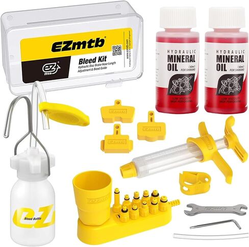 ROWYOU Brake Bleed Kit, Bicycle Bleeder Hydraulic Disc Brake Bleed Kit Tool Brake Bleed Kit for Shimano, TEKTRO Hydraulic Disc Brakes, Including High Performance Mineral Brake Fluid (120ml). in Saudi Arabia