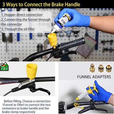 ROWYOU Brake Bleed Kit, Bicycle Bleeder Hydraulic Disc Brake Bleed Kit Tool Brake Bleed Kit for Shimano, TEKTRO Hydraulic Disc Brakes, Including High Performance Mineral Brake Fluid (120ml). in Saudi Arabia