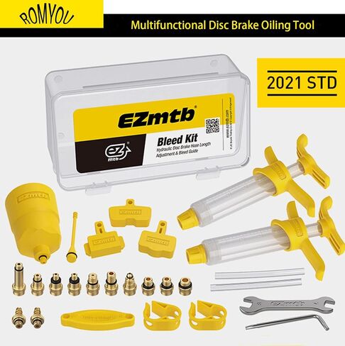 ROWYOU Brake Bleed Kit, Bicycle Bleeder Hydraulic Disc Brake Bleed Kit Tool Brake Bleed Kit for Shimano, TEKTRO Hydraulic Disc Brakes, Including High Performance Mineral Brake Fluid (120ml). in Saudi Arabia