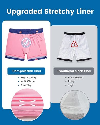 maamgic Mens Swim Trunks with Compression Liner 5" Stretch Athletic Swimming Shorts Quick Dry with Zipper Pockets No-Chafing Board Shorts Halloween Party XX-Large in Saudi Arabia