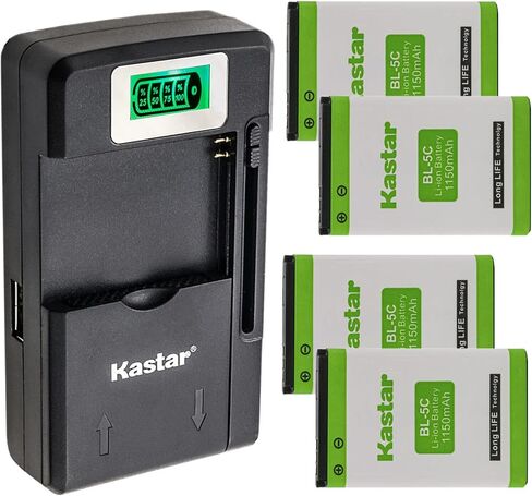 بطارية Kastar BL-5C واستبدال شاحن LCD ذكي لـ Retevis RT22 RT22S RT15 RT19، WLN KD-C1 أجهزة اتصال لاسلكية، LUITON LT-316، TIDRADIOO TD-M8، Zastone X6، Zeadio ZS-B1 DC أجهزة راديو ثنائية الاتجاه in Saudi Arabia