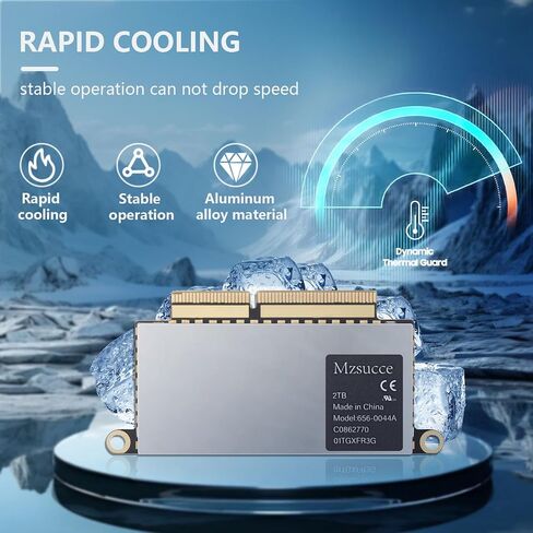 SSD 1 تيرابايت SSD لجهاز MacBook Pro A1708 (2016-2017) NVMe PCIe Gen3x4، SSD داخلي عالي الأداء، ترقية وتخزين موسع لجهاز MacBook Pro. (تيرابايت، 1) in Saudi Arabia