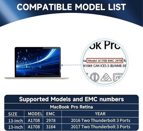 SSD 1 تيرابايت SSD لجهاز MacBook Pro A1708 (2016-2017) NVMe PCIe Gen3x4، SSD داخلي عالي الأداء، ترقية وتخزين موسع لجهاز MacBook Pro. (تيرابايت، 1) in Saudi Arabia