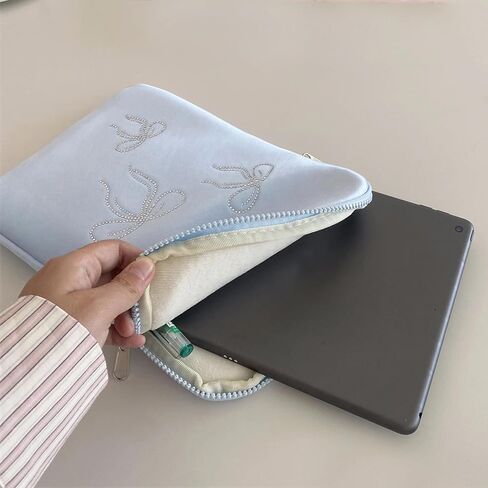 9-11 Inch Tablet Sleeve Case for iPad Pro 11 Air 4 10.2 Tab Protective Bag Bling Bowknot Crystal Studded Laptop Pouch Carrying Case in Saudi Arabia