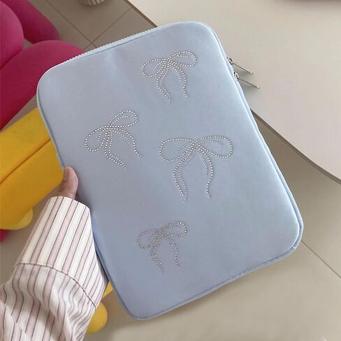 9-11 Inch Tablet Sleeve Case for iPad Pro 11 Air 4 10.2 Tab Protective Bag Bling Bowknot Crystal Studded Laptop Pouch Carrying Case in Saudi Arabia