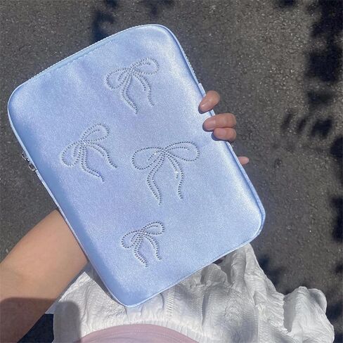 9-11 Inch Tablet Sleeve Case for iPad Pro 11 Air 4 10.2 Tab Protective Bag Bling Bowknot Crystal Studded Laptop Pouch Carrying Case in Saudi Arabia