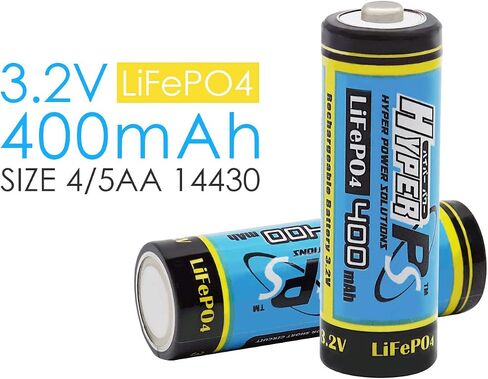 (20 حزمة) بطارية LiFePo4 14430 (14 × 43 مم) 3.2 فولت بقدرة 400 مللي أمبير في الساعة قابلة لإعادة الشحن لمصابيح الألواح الشمسية، وفرشاة الأسنان، ماكينة الحلاقة، المصباح اليدوي in Saudi Arabia