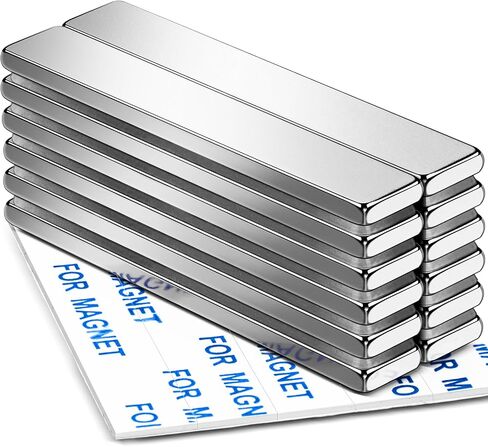 DIYMAG 8 Pack Powerful Neodymium Bar Magnets Rare Earth Magnet Bar, Strong Bar Magnets Neodymium Magnets with Double Sided Adhesive-60x10x3mm in Saudi Arabia