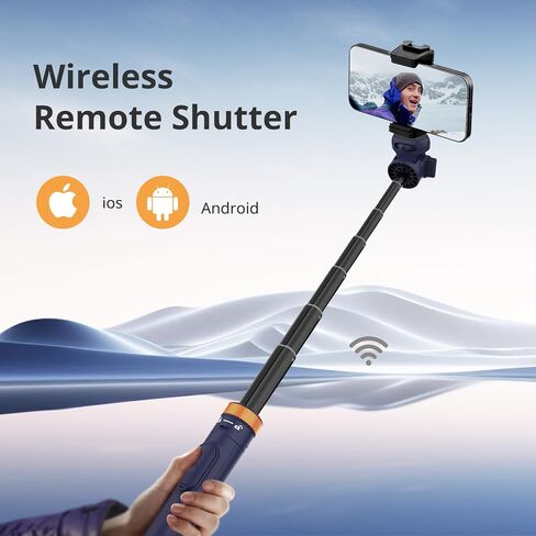 Sensyne 72" Phone Tripod, Extendable Tripod for iPhone & Selfie Stick with Detachable Phone Holder & Wireless Remote, iPhone Tripod Compatible with All Cell Phones, Camera in Kuwait