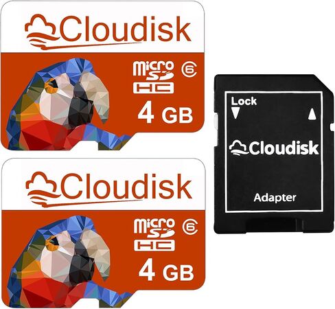 Pack of 2 Parrot-Prime Micro SD Card 2GB Flash Memory Card C6 with SD Adapter (2GB) in Saudi Arabia