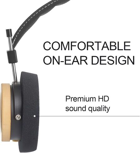 okcsc سماعة رأس ستيريو مفتوحة من الخلف من خشب القيقب بقشرة خشبية HiFi سماعات رأس احترافية مقاس 40 مم مع كابل بديل 3.5 مم سماعة رأس سلكية بتصميم عتيق على الأذن لعشاق الموسيقى in Saudi Arabia