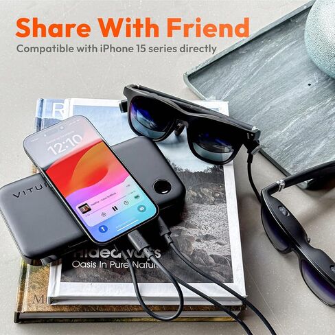 One Dock Pack: XR/AR Glasses & Mobile Dock, Compatible with Nintendo Switch, Switch OLED, Handhelds, Fire TV, Chromecast, Direct Play on PS/Xbox | Co-op & Movie Sharing | 13000mAh (Matte Blue) in Kuwait