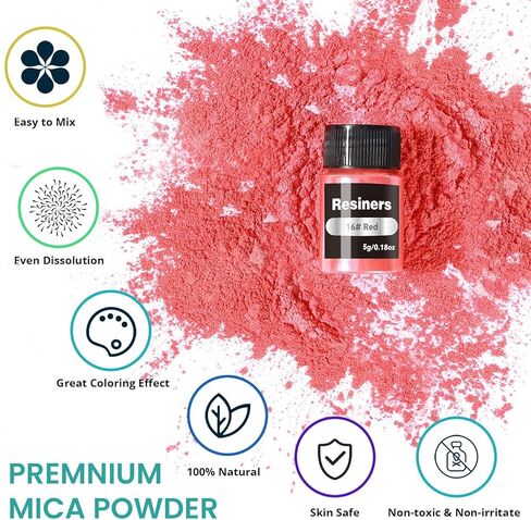 مسحوق ميكا الحرباء من الراتنج، مسحوق صبغة تغيير اللون 24 * 5 جم، مجموعة مسحوق ميكا راتنجات الإيبوكسي للأكواب، والحرف الفنية من الراتنج، والرسم، والطلاء، وطلاء الأظافر، وظلال العيون، والشموع وصناعة الصابون in Kuwait