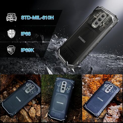 DOOGEE Blade 10 هاتف متين للغاية غير مقفل، ذاكرة وصول عشوائي 20 جيجابايت + ذاكرة تخزين داخلية 256 جيجابايت نظام Android 14 هاتف ذكي متين، شاشة 6.56 بوصة 90 هرتز، كاميرا 50 ميجابكسل، بطارية 5150 مللي أمبير، هواتف مقاومة للماء IP68/IP69K، معرف الوجه/NFC/GPS in Saudi Arabia