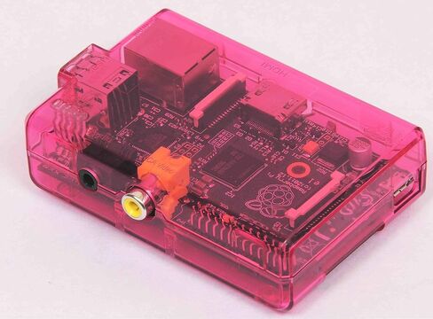مكونات sb حافظة Raspberry Pi (وردي) شفافة ومغلقة للطراز B والطراز A in Kuwait