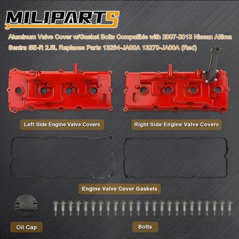 غطاء صمام ألومنيوم مع مسامير حشية متوافقة مع 2005-2015 Nissan Armada 2004-2015 Nissan Titan يستبدل الأجزاء 13264-7S010 13264-ZE01A in Kuwait