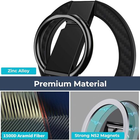دعامة حلقية مغناطيسية معدنية جديدة دعامة حلقية للهاتف المحمول جديدة لسطح المكتب (ألياف الكربون-1) in Kuwait