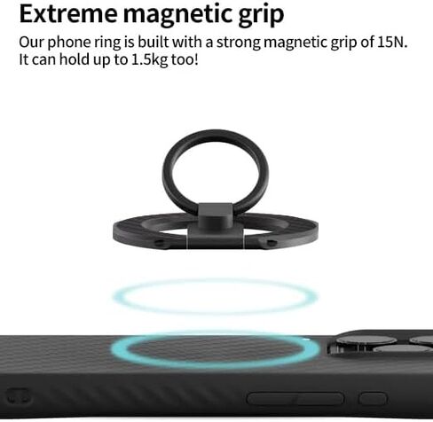 دعامة حلقية مغناطيسية معدنية جديدة دعامة حلقية للهاتف المحمول جديدة لسطح المكتب (ألياف الكربون-1) in Kuwait