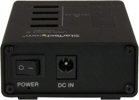 محطة شحن StarTech.com ذات 4 منافذ لأجهزة USB مع الشحن الذكي - 48 وات/9.6 أمبير - محطة شحن USB مخصصة لسطح المكتب متعددة الأجهزة (ST4CU424) in Saudi Arabia