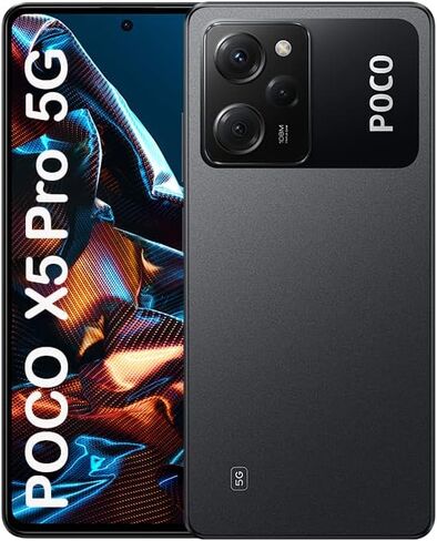 Xiaomi Poco X5 PRO 5G + 4G Volte Global مفتوح 256 جيجابايت + 8 جيجابايت GSM 6.67 بوصة 108 ميجابكسل Pro كاميرا ثلاثية (فقط Tmobile Mint Tello USA Market) + (حزمة شاحن السيارة السريعة 51 واط) (أسود (الإصدار العالمي)) in Saudi Arabia