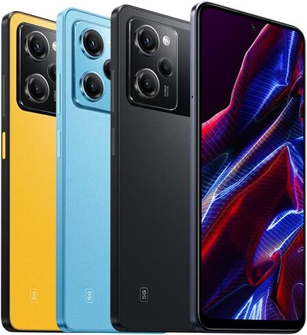 Xiaomi Poco X5 PRO 5G + 4G Volte Global مفتوح 256 جيجابايت + 8 جيجابايت GSM 6.67 بوصة 108 ميجابكسل Pro كاميرا ثلاثية (فقط Tmobile Mint Tello USA Market) + (حزمة شاحن السيارة السريعة 51 واط) (أسود (الإصدار العالمي)) in Saudi Arabia