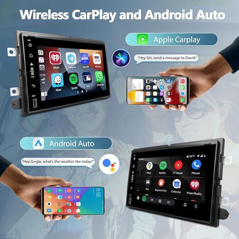 ستيريو سيارة 2G+64G Android 13 لسيارة Ford F150 F250 F350 Fusion Edge Explorer Taurus Freestar مع Apple Carplay Android Auto، راديو سيارة بشاشة لمس 7 بوصات مع WiFi/GPS، بلوتوث، FM/RDS+كاميرا احتياطية in Saudi Arabia