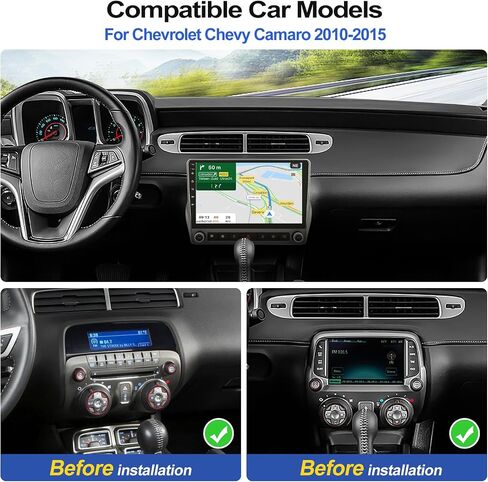 2G+64G Car Stereo Radio for Chevy Camaro 2010 2011 2012 2013 2014 2015 Android 13 Radio with Wireless CarPlay Android Auto 9" Touch Screen Head Unit with HiFi GPS Navigation Bluetooth FM Backup Camera in Saudi Arabia