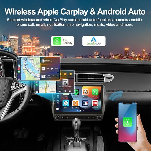 2G+64G Car Stereo Radio for Chevy Camaro 2010 2011 2012 2013 2014 2015 Android 13 Radio with Wireless CarPlay Android Auto 9" Touch Screen Head Unit with HiFi GPS Navigation Bluetooth FM Backup Camera in Saudi Arabia