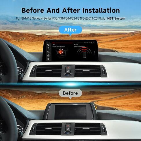 12.3 بوصة Android13 Apple Carplay لسيارات BMW 3 SeriesF30/F31/F34(2013-2017) لسيارات BMW 4 SeriesF32/F33/F36(2013-2017) نظام NBT الأصلي مشغل فيديو للسيارة ملاحة GPS الوسائط المتعددة. in Kuwait
