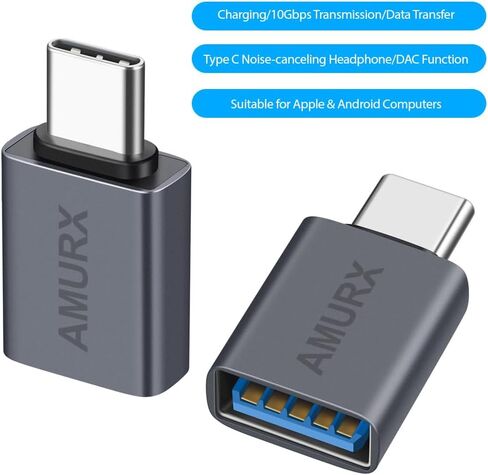 USB C to USB Adapter, 2 Pack 10Gbps USB 3.2 Gen 2 Fit Side by Side, USB C Male to USB A 3.2 Female Adapter Compatible with iPhone15 Pro Max/iPad/iMac/Mac Pro and Thunderbolt 4/3 in Saudi Arabia