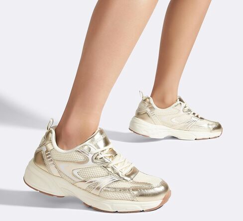 LUCKY STEP Women's Mesh Casual Fashion Sneakers Lace Up | Lightweight Running | Non Slip Breathable | Chunky in Saudi Arabia