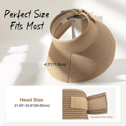 Beach Hat for Women, Wide Brim Sun Straw Hat for Women, Sun Hat Womens UPF 50+ UV Protection, Floppy Foldable Summer Hat in Kuwait