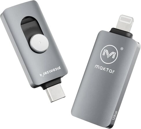 MAKTAR - Piconizer 4, Automatic iPhone Photo Backup Storage Device, iPhone USB Flash Drive, External Storage for iPhone Photos and Videos, External Backup Drive for iPhone and iPad - Purple, 256GB in Saudi Arabia