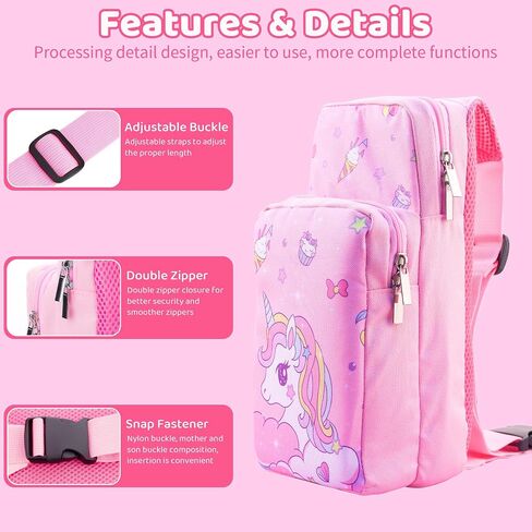 GOODVANCE Pink Strawberry Travel Carrying Case for Nintendo Switch/ Lite/OLED, Cute Waterproof Crossbody Shoulder Bag Storage Backpack, Portable Chest Gaming Bag for NS SD Console Dock & Accessories in Saudi Arabia