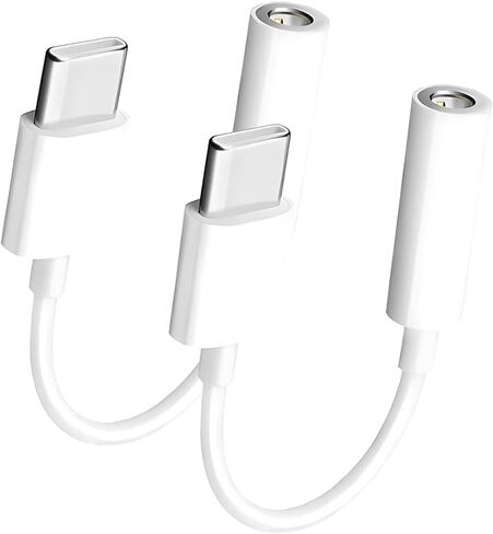(عبوتان) محول مقبس سماعة رأس أنثى USB من النوع C إلى 3.5 مم، سلك كابل USB C إلى Aux Audio Dongle متوافق مع iPhone 15 Plus/15 Pro Max وSamsung Galaxy S24 S23 S22 S21 Ultra وPixel وiPad Pro in Saudi Arabia