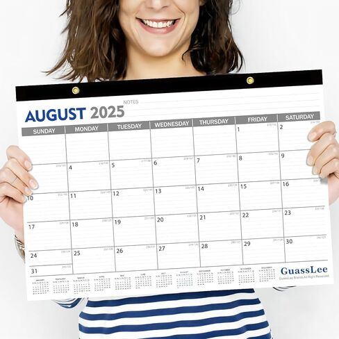تقويم مكتب GuassLee 2024-2025، تقويم سطح المكتب من يونيو 2024 إلى ديسمبر 2025، 17 بوصة × 11.5 بوصة تقويم جداري كبير للمكتب للعام الدراسي مع قائمة المهام والملاحظات لتخطيط مدرسي المنزل والمكتب in Saudi Arabia