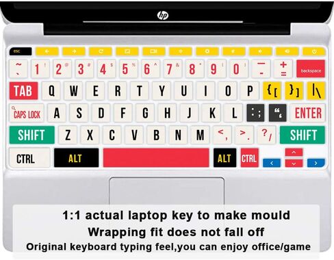 Creative Font English Keyboard Cover for HP Chromebook 11.6 & 14 Inch in Kuwait