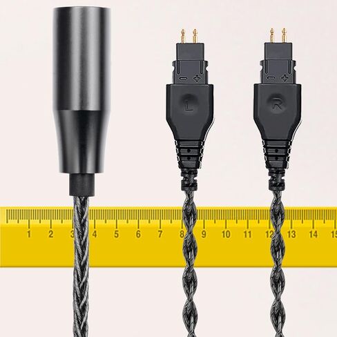 HD600 Audio Cable,8N Single Crystal Silver-Plated Mixed Cord Compatible with Sennheiser HD650 HD580 HD660S HD6XX HD565 HD545 Headphones 6.5ft 4PIN XLR in Saudi Arabia