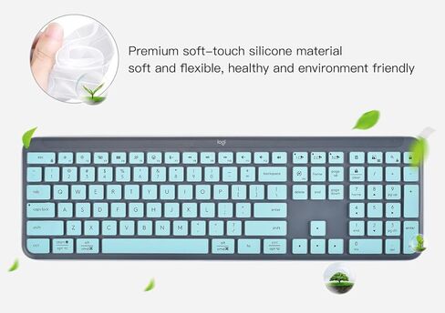 غطاء لوحة المفاتيح للوحة المفاتيح اللاسلكية Logitech Signature Slim K950، غطاء حماية لوحة المفاتيح اللاسلكية Logitech Signature Slim K955، ملحقات Logitech MK955 K950، أسود in Kuwait