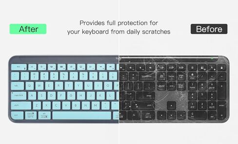 غطاء لوحة المفاتيح للوحة المفاتيح اللاسلكية Logitech Signature Slim K950، غطاء حماية لوحة المفاتيح اللاسلكية Logitech Signature Slim K955، ملحقات Logitech MK955 K950، أسود in Kuwait
