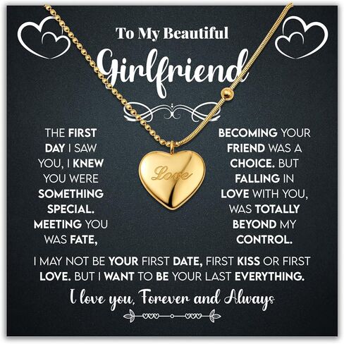 XanXara To My Soulmate Golden Heart Necklace for women, Soulmate Gifts from Husband - Elegant Romantic Jewelry Gifts for Her - Anniversary, Mother's Day & Birthday Present for Soulmate- I Love You, in Saudi Arabia