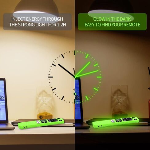 [2 Pack] WQNIDE Case for TCL RC802V FMR1 FNR1 Smart Voice Remote Control, Silicone Protective Cover Shockproof Anti Slip Anti-Lost Glowing(Glowgreen and Glowblue) in Saudi Arabia